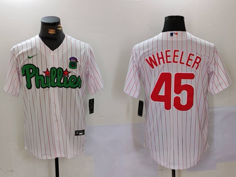 Men's Philadelphia Phillies Zack Wheeler #45 White Limited Jersey
